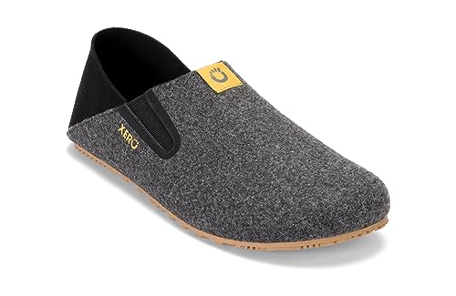 Xero Shoes Women's Pagosa Faux-Wool Barefoot House Slipper, Black, 8.5