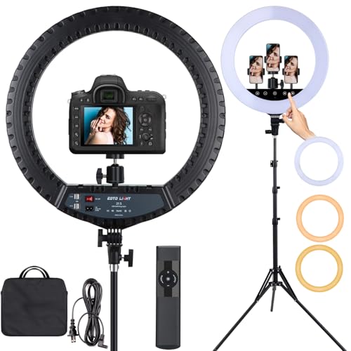 21 Pulgadas Led Ring Light Con Trípode, Anillo De Luz Selfie Con Panel Táctil Para Youtube Vlog Video Shooting, Con Bolsa De Transporte Y Mando A Distancia, Cri 97 21 Pulgadas Led Ring Light Con Trípode, Anillo De Luz Selfie Con Panel Táctil Para Youtube Vlog Video Shooting, Con Bolsa De Transporte Y Mando A Distancia, Cri 97