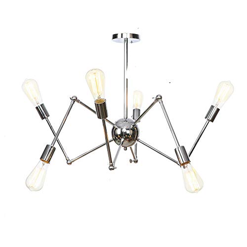 Suspension Mid Century dorée d'éclairage de plafond chic pour grand salon