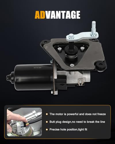 Image of ROADFAR Front Windshield Wiper Motor for Ford for Bronco|F-150|F-250|F-350 | Fit For Ford For F-53 Motorhome Chassis 1988-1996|For Ford For F-Super Duty 1988-1994|Replace 85299|40-299|3 Pins