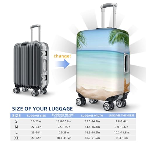 VOSERY Travel Luggage Cover - Starfish in Beach Washable Suitcase Covers Protector Fits 18-32 Inch Luggage4
