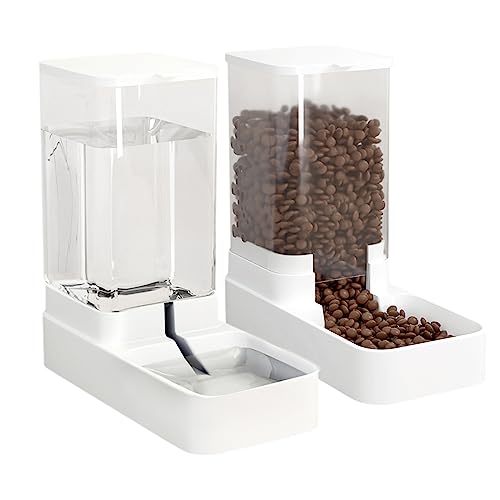 Noeborty Abreuvoir et Alimentateur, Distributeur Automatique de Nourriture et d'eau pour Chat et Chien, Distributeur Croquettes, Distributeur Eau pour Petits...