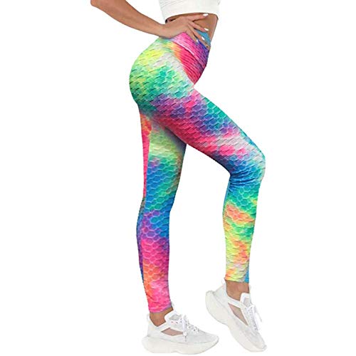 1 Pack TIK Tok Leggings, Butt Lift Leggings for Women, Women Tie Dye Yoga Pant High Waist Leggings, Tummy Control Workout Pants, Suit for All Season Hip Lifting Exercise Fitness Running
