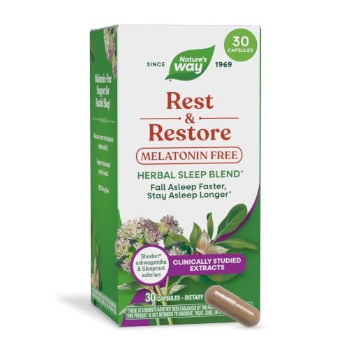 Nature's Way Rest & Restore, Melatonin-Free Sleep Supplement*, Vegan, 30 ct - image 1