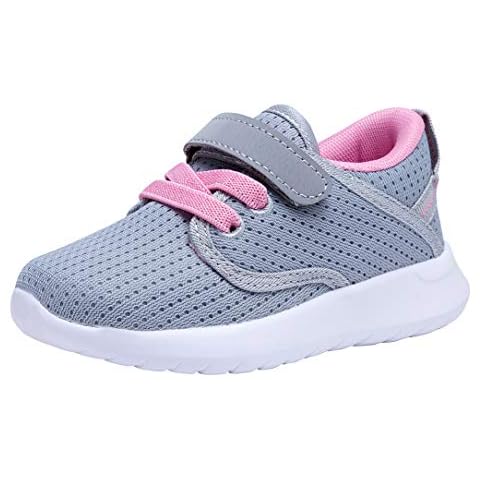 COODO Toddler Kid's Sneakers Boys Girls Cute Casual Running Shoes Grey Size Cover