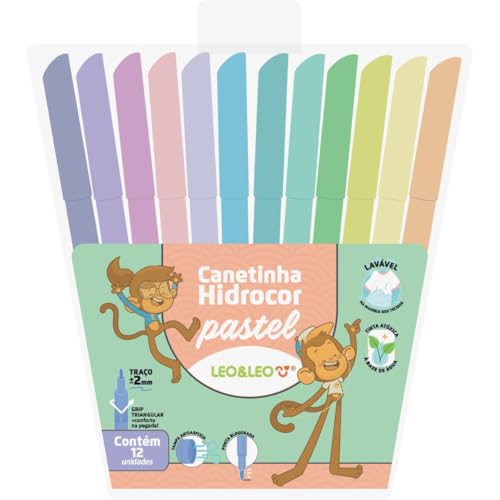 Hidrocor Tons Pastel - Estojo C/ 12 Und Leo&leo