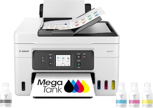 Image of Canon MAXIFY GX4020 All-in-One Printer with 2-Years Ink Included for Home Office, Small Business, Labels and Efficient Wireless Printing (5779C002) + Printer Cable + Cleaning Kit + More (9pc Bundle)