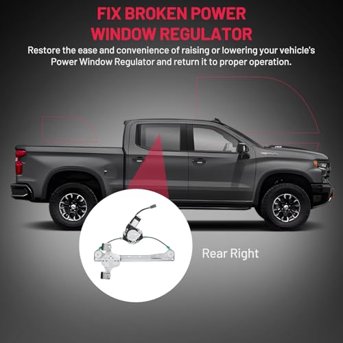 Image of BDFHYK 8E5Z5427000A Power Window Regulator with Motor Rear Right, Compatible with 2006-2012 Ford Fusion; Compatible with 2007-2012 Lincoln MKZ; Compatible with 2006-2011 Mercury Milan