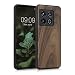 Produktbild kwmobile Bumper Handyhülle kompatibel mit OnePlus 10 Pro 5G - Holz Hülle Handy Case Cover Dunkelbraun