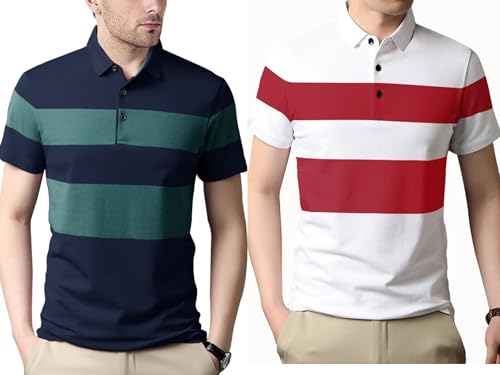 Image of Nobel Monk Men's Regular Fit Polo T Shirt |Half Sleeves |Collar Tshirts |Casual T-Shirt for Men