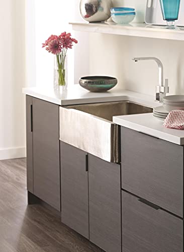 Image of Amerock | Cabinet Pull | Matte Black | 3 inch (76 mm) Center-to-Center | Edge Pull | 1 Pack | Drawer Pull | Drawer Handle | Cabinet Hardware