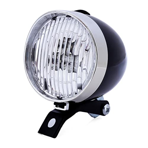 KOMBIUDA Vintage LED Headlight for Mountain Bikes Cycling Front Light with Beam Angle Switch for Night Riding and