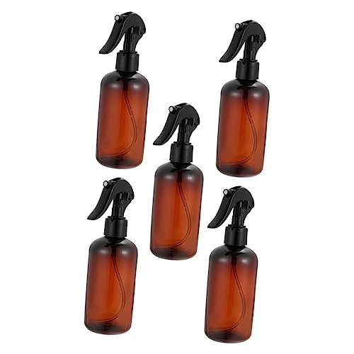 Ipetboom 5 Piezas Botella De Spray Botellas De Spray a Granel Rociador De Jardín Limpieza De Botellas De Spray Botella De Agua Nebulización Rociador Recargable De Liquido Brown El Plastico
