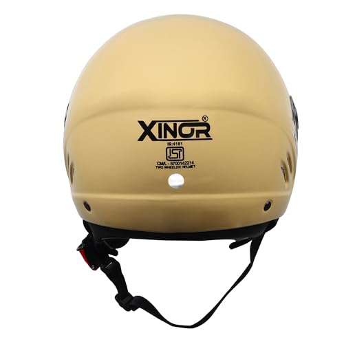 Image of Buff Open Face Helmet Medium | ISI Certified Bike Helmet for Men & Women | Lightweight ABS Shell with Clear Visor & Adjustable Strap for Scooter & Motorcycle (Matte Black)