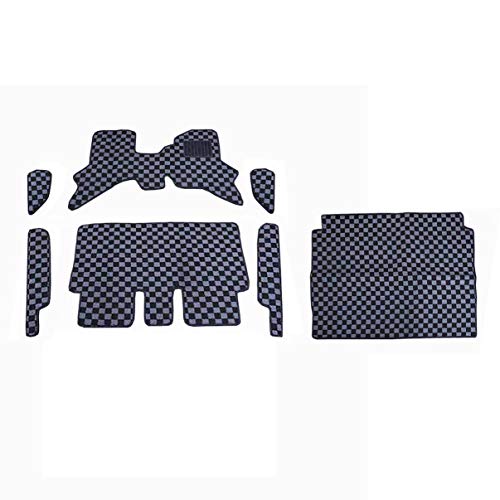 エブリイワゴン DA64W フロアマット ラゲッジマット AT車用 (グレーチェック柄)