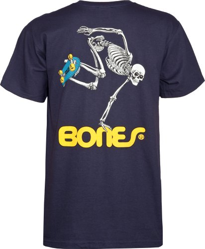 Image of Powell Peralta Skateboard Skeleton T-Shirt, Navy, Small