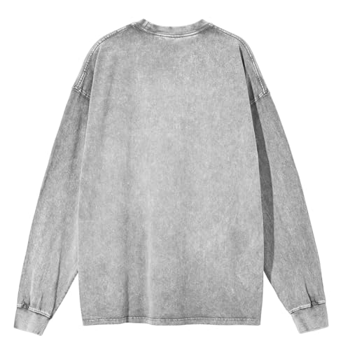 Vintage Sweatshirts Men Streetwear Oversized Sweatshirt Spring Autumn Solid Color Cotton Sweatshirts Male2