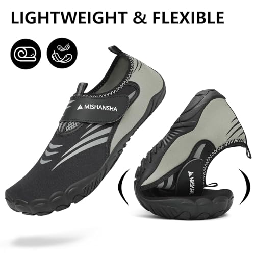 Image of Mishansha Womens Mens Water Swim Shoes Wide Toe Box Barefoot Shoes US Size 5.5-13.5 Women / 3-11.5 Men