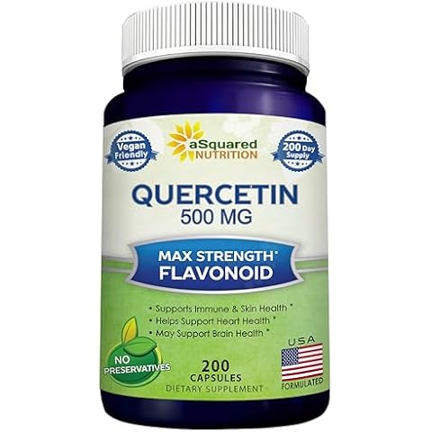 aSquared Nutrition Quercetin 500mg Supplement - 200 Capsules Cover