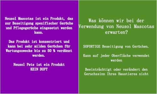 Neusol Mascotas - Haustiere - Geruchsvernichter Urin KOT Erbrochenes... Hunde Katzen (1 L)