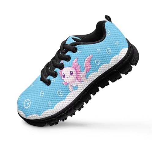Yzaoxia Kids Running Sneakers Tennis Shoes for Girls Walking Shoes Mesh Lace Up Footwear for School Gym Outdoor Size 11-Size 54