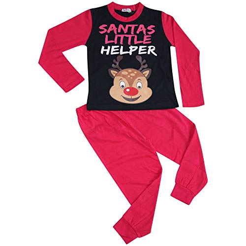a2z4kids A2Z 4 Niños Niñas Niños PJS Ya Filthy Pijama de Navidad Impreso Loungewear - PJS Rudolph_Pink 7-8