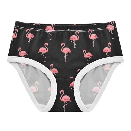 Cotton Toddler Underwear Floral Pink Flamingos Solid Black Panties for Girl Designer Briefs Kids Undies 2t