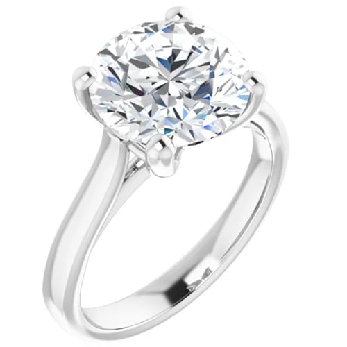 Solitaire 3 Ct. Round Brilliant Cut Lab Diamond Engagement Ring