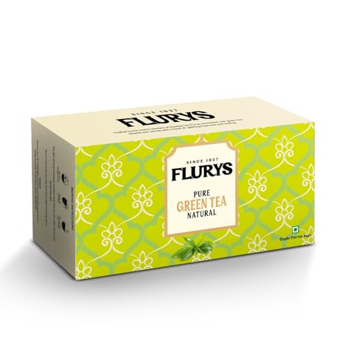 Image of Flurys Pure Green Tea - 100 Teabags Envelope Pack I Premium Green Tea | Detox & Antioxidant Support