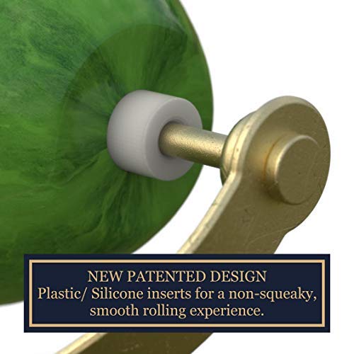 The Original Himalayan Chi Jade Roller and Gua Sha Tools For Face and Body by Matykos - Patented Plastic Inserts for a Non-Squeaky Experience - Certified Green Xiuyan Jade Kit and Instruction Brochure