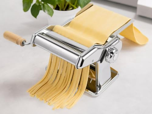 Imperia 4100 Ipasta Classic Line. Pasta Machine 100% Made In Italy. Fresh Pasta Machine In Steel. Manual Roller thumb #1