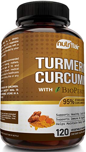 NutriFlair Turmeric Curcumin 1300mg, 180 Capsules - Thumbnail 5