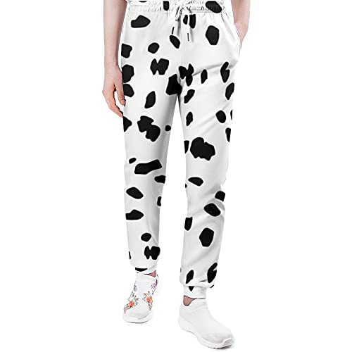 Dalmatian Dog Print Unisex Pants Jogger Sport Casual Sweatpants Trousers with Drawstring for Men Women