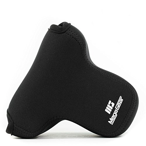 MegaGear MG1153 - Funda de Neopreno con mosquetón para cámara Canon EOS M6, Color Negro