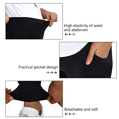 Zenicham Women's Maternity Pants Super Soft Jogger Sweatpants With Pockets Black #TOP5