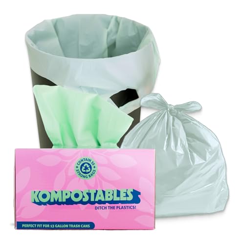 BPI 100% Compostable Kitchen Trash Bags (13 Gallon)