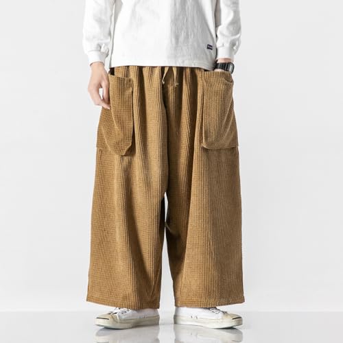 GUOYUXIAO Men's Pants Spring Loose Workwear Pants Unisex Wide-Leg Trouser3