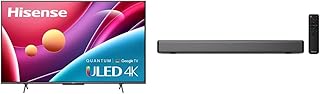 Hisense 50U68H - 50" Smart 4K ULED™ Google TV & HS214 2.1ch Sound Bar with Built-in Subwoofer, 108W, All-in-one Compact Design with Wireless Bluetooth