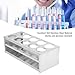 Pssopp 304 Stainless Steel Test Tube Holder Rack Highly Polished Multifunctional Laboratory Tube Stand, Small and Lightweight, Wide Applications (40mm 10 Holes)