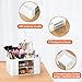 Desk Organizer with 2 Drawer, Plastic Desktop Pen Pencil Card Holder Storage Box for Desk, Office Supplies, Vanity Table Office School Home (White)
