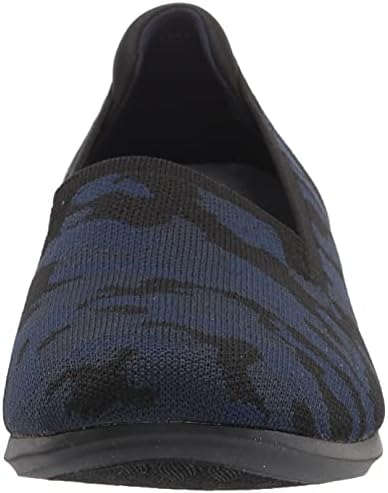 Clarks Women's Carly Dream Ballet Flat, Navy Camo Knit, 9 | Image 1