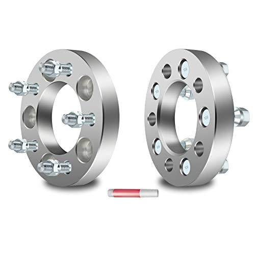 ECCPP 2X Replacement 5x4.75 to 5x4.75 Wheel Spacers 1 inch (25mm) 5 Lug 12x1.5 Studs fit for Corvette for Camaro S10 for S15 for Jimmy for Cadillac for XLR