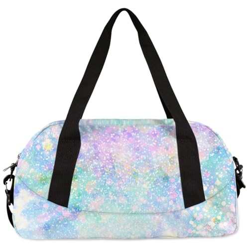 Personalized Dance Bag Gym Bag for Girls, Custom Sports Duffel Bag for Kids, Weekender Bags Travel Duffle Bag, Glitter Dance4