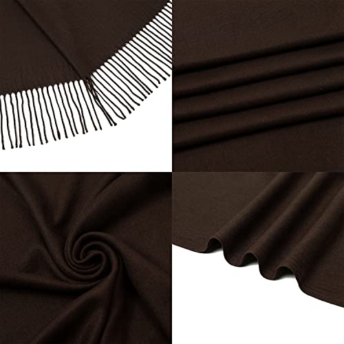 Image of RIIQIICHY Women's Fringe Shawl Wrap Pashmina Scarf for Wedding Evening