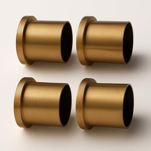 Image of Elite Heavy Brass Antique Curtain Bracket | Wall to Wall Bracket for 1inch Stainless Steel Curtain Rod and Wardrobe Rod Suitable for 25mm Curtain Pipe- 4pcs (Brass Antique)