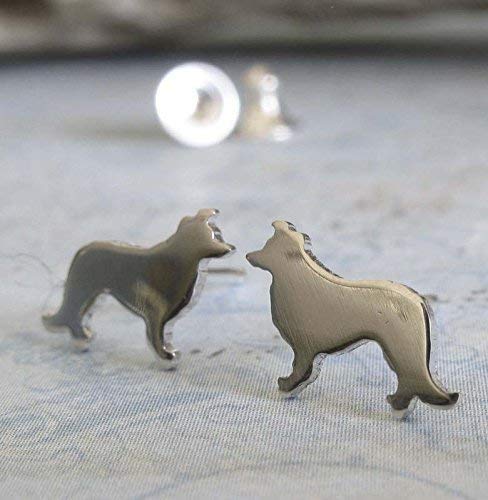 border collie earrings
