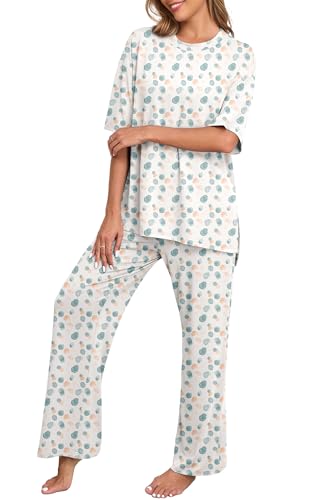 Image of PrinStory Pajamas for Women Soft Pjs Lounge Set S-4XL