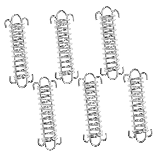 balacoo Tent Canopy Spring Buckles 6 Pack Steel Rope Buckle Elastic Hook Tension Spring for Outdoor Use