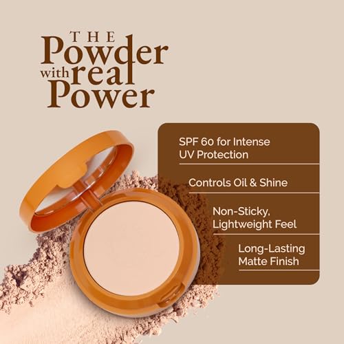 Image of Colors Queen Sun Expert Compact Powder with SPF 60 UVA /UVB PA+++ | UV Protection, Oil Control, Easy to Blend Matte Finish, Long Wearing & Lightweight Compact Powder (04, Warm Beige, 15g)