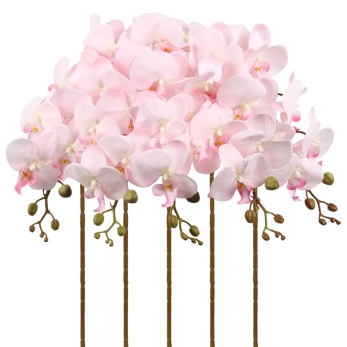 UUXX Light Pink Faux Orchid Stems